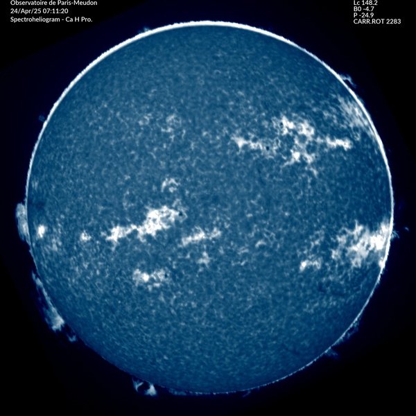 Raie CaII H 3968.5 A protubérances avec lune artificielle